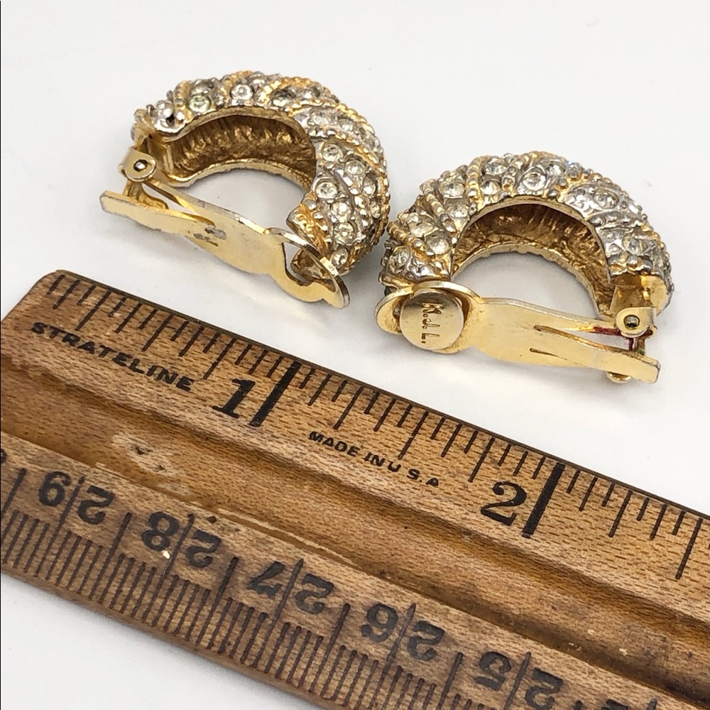Vintage Kjl Kenneth Jay Lane Rhinestone Earrings - image 6